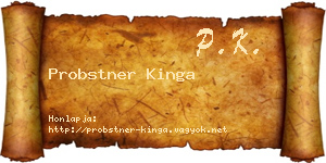 Probstner Kinga névjegykártya